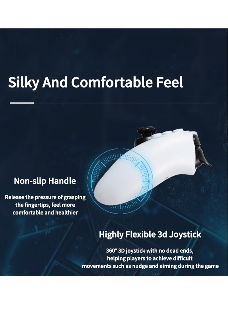 فلاش هوك وحدة تحكم ألعاب لاسلكية تعمل بالبلوتوث مع برمجة ماكرو واهتزاز مزدوج وحسية جسدية بستة محاور لـ PS4/PC/Steam/Android - Image 5